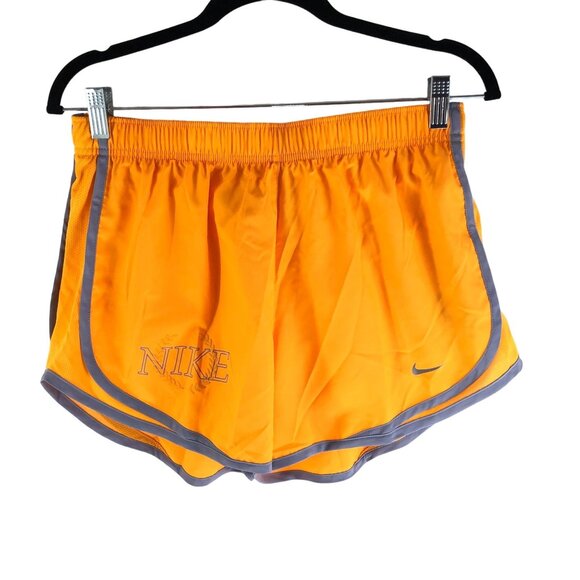 Nike Womens 3" Dri-FIT Icon Tempo Lined Running Shorts Orange Gray M - Picture 1 of 4